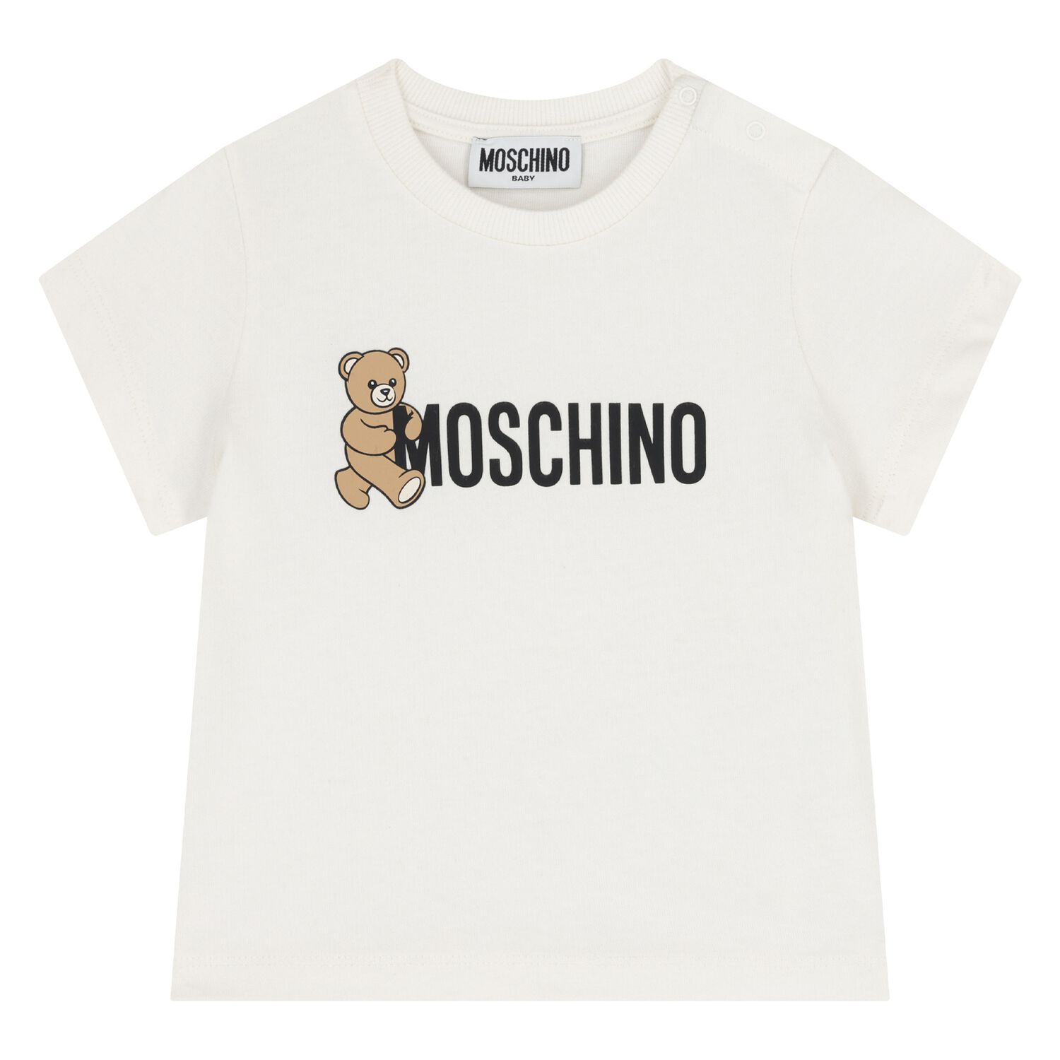 تي شيرت أطفال بشعار تيدي بير باللون الأبيض, 1, hi-res image number null