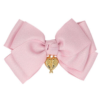 Girls Pink Bow Hairclip