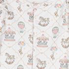Baby Girls Pink & White Carousel & Hot Air Balloon Babygrow, 1, hi-res