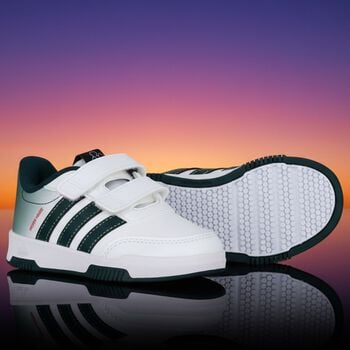 Boys Disney White & Green Logo Trainers