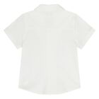 Younger Boys White Logo Shirt, 1, hi-res
