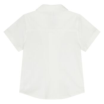 تشيرت اطفال بالشعار باللون الابيض للاولاد