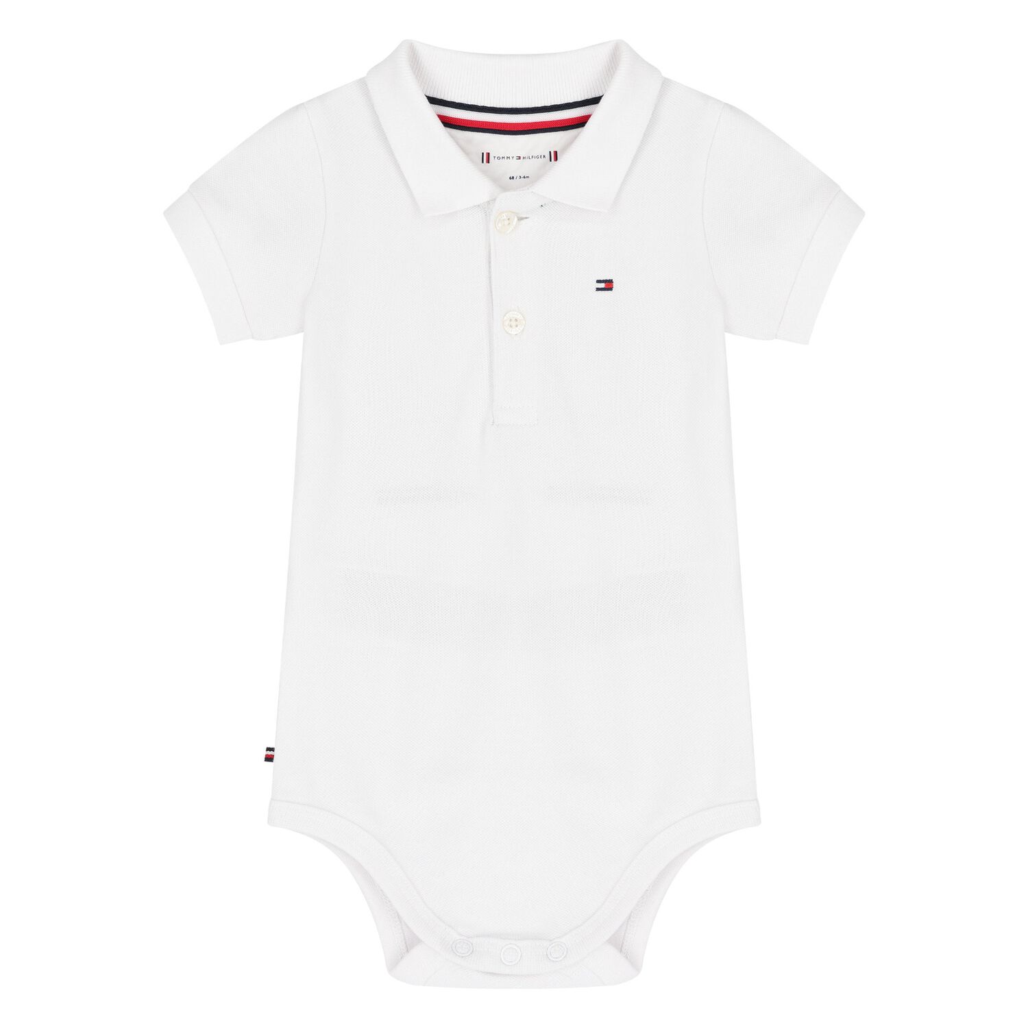 Baby Boys White Logo Bodysuit, 1, hi-res