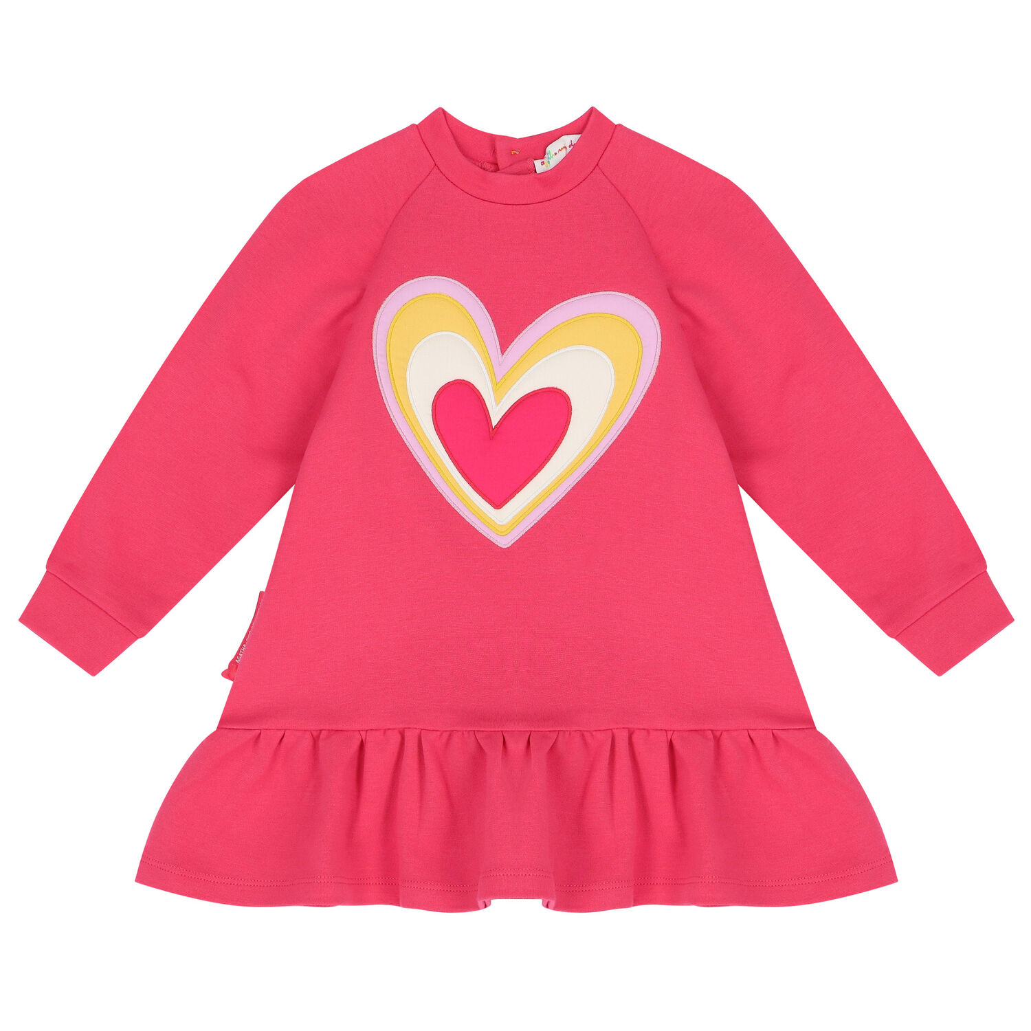 Girls Pink Heart Dress Set, 1, hi-res