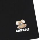 شورت بشعار أسود للأولاد, 1, hi-res