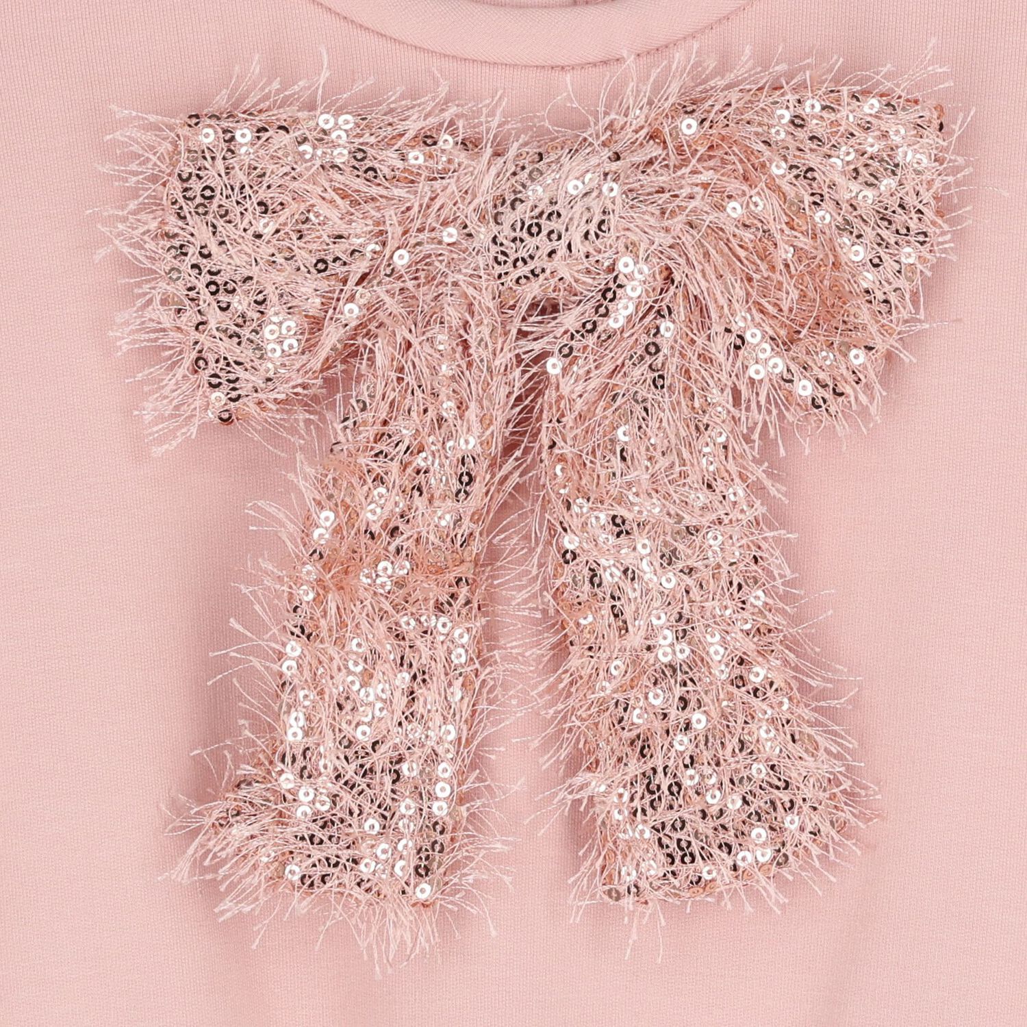 طقم تنوره للبنات مرزه بترتر وشراشيب باللون الوردى, 1, hi-res