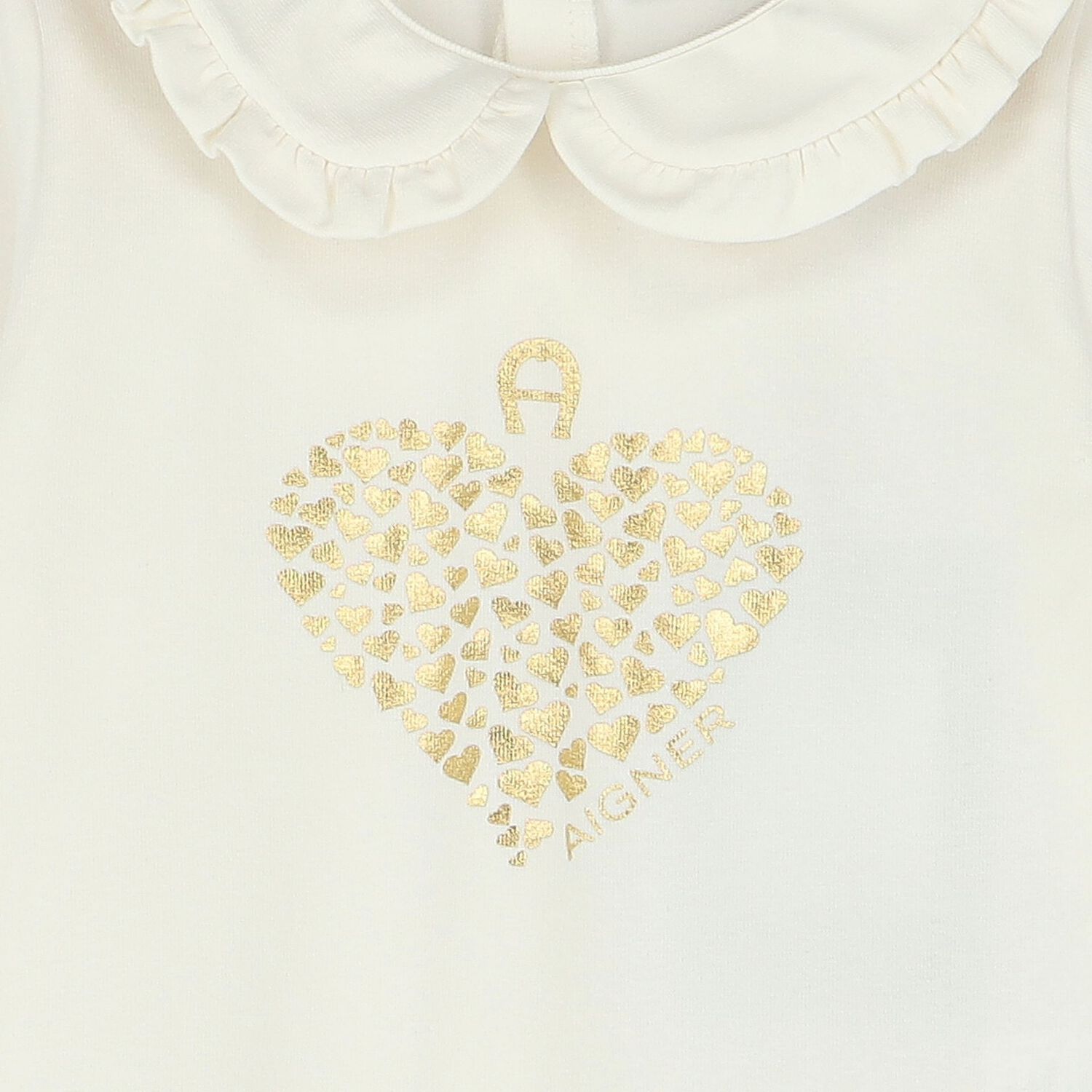 Baby Girls Ivory Heart Logo Babygrow, 1, hi-res image number null