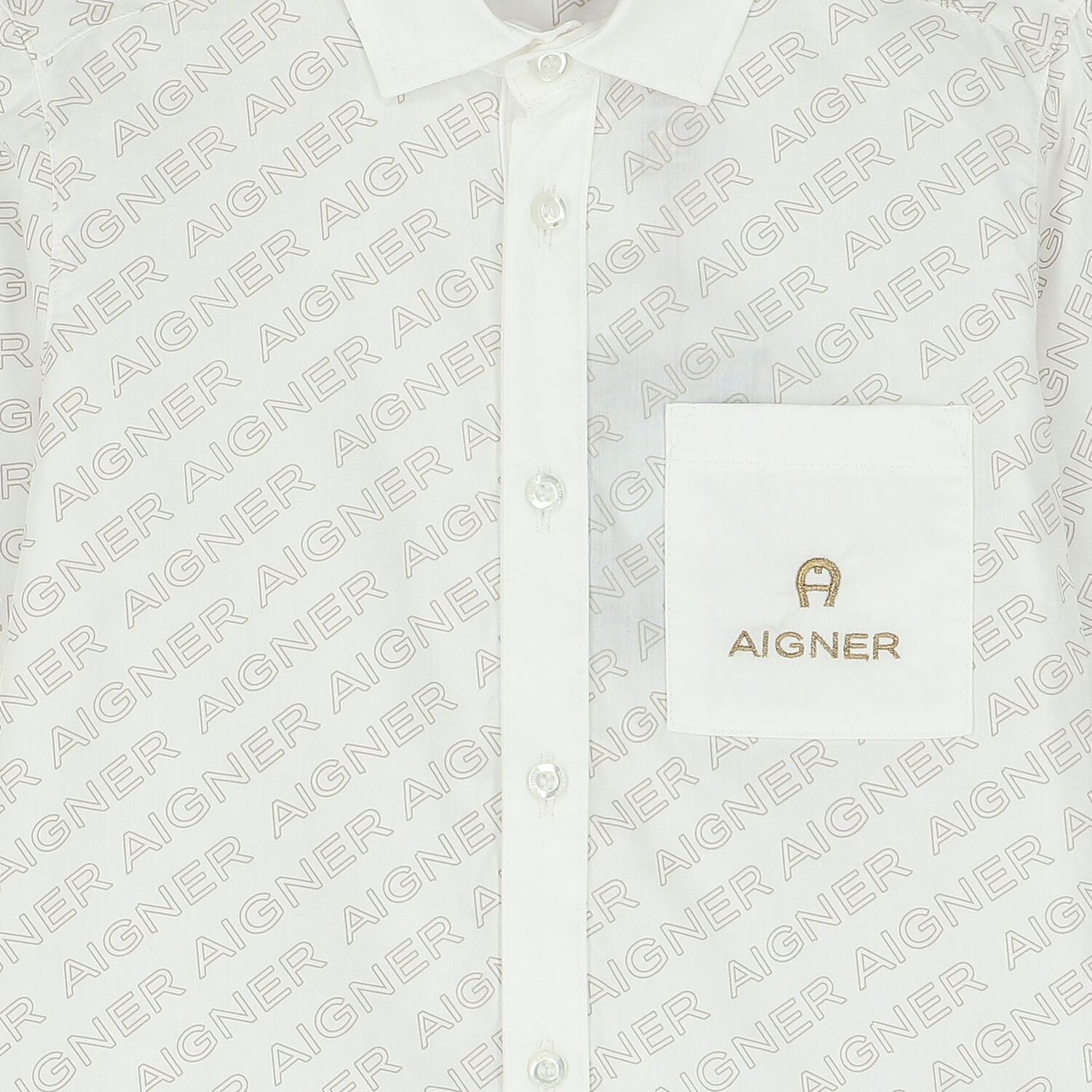 قميص أولاد بالشعار باللون الأبيض, 1, hi-res