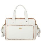 White & Beige Geo Map Baby Changing Bag, 1, hi-res