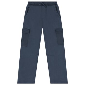 Boys Navy Blue Cargo Trousers