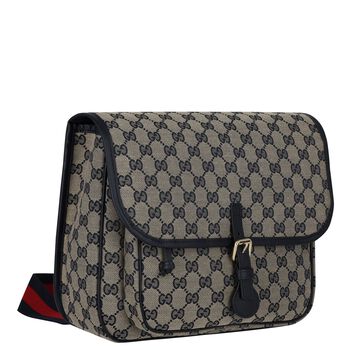 حقيبة بنات بطبعة جي جي سوبريم باللون البيج