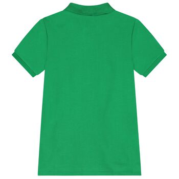 Boys Green Logo Polo Shirt