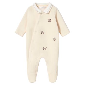 Ivory Embroidered Babygrow