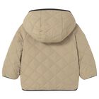 Beige Quilted & Fur Younger Reversible Coat, 1, hi-res