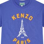 تيشيرت أولاد بالشعار باللون الأزرق, 1, hi-res