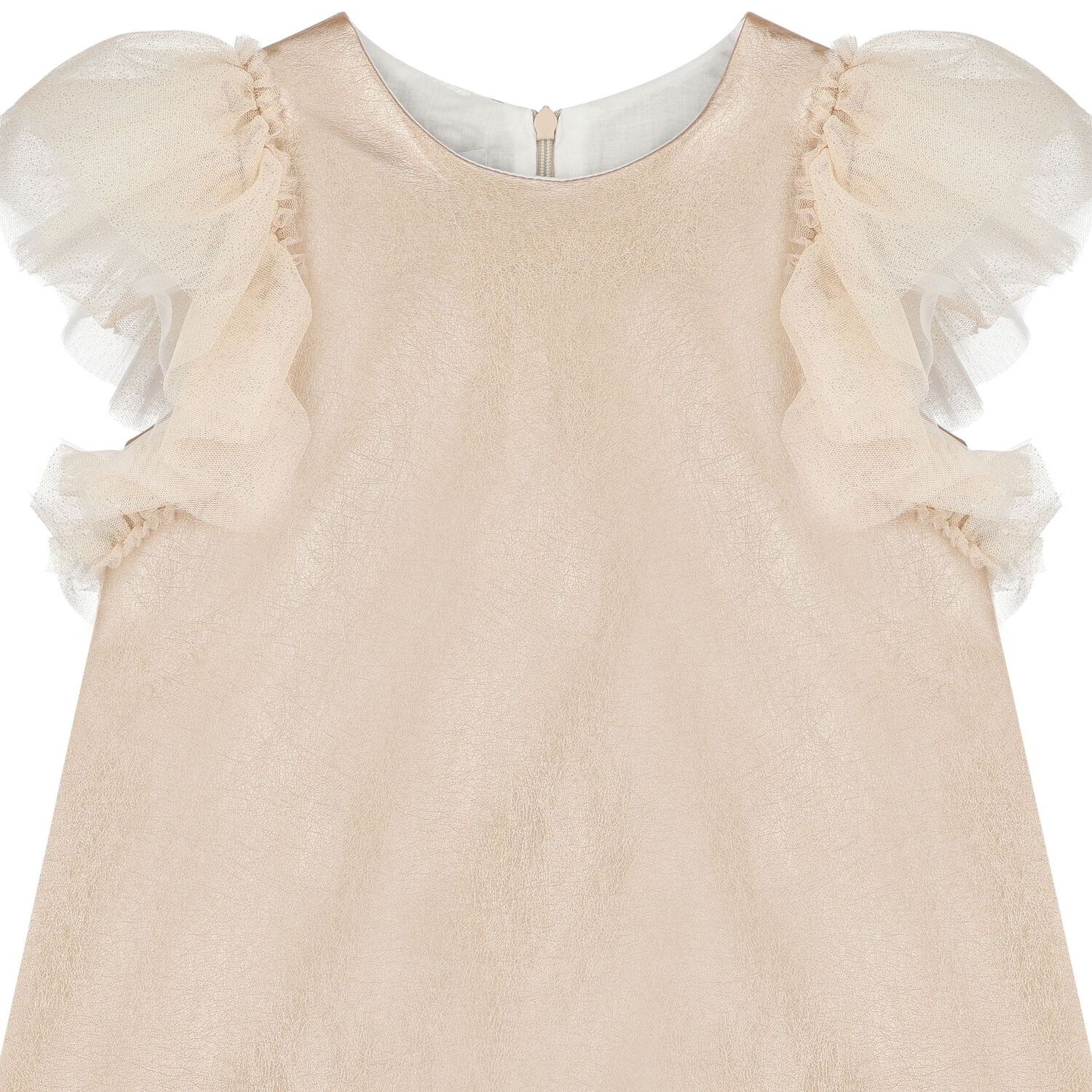 فستان بنات باللون الذهبي المعدني , 1, hi-res image number null