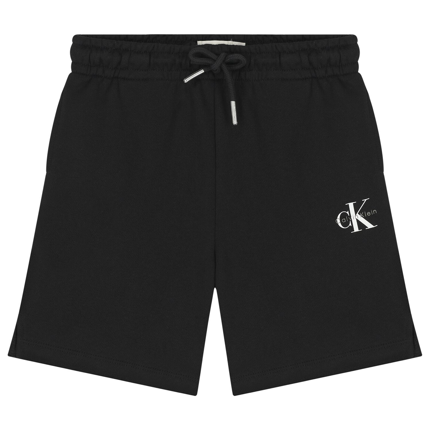 Boys Black Logo Shorts, 1, hi-res