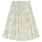 Girls Gold Logo Pleated Skirt, 1, hi-res