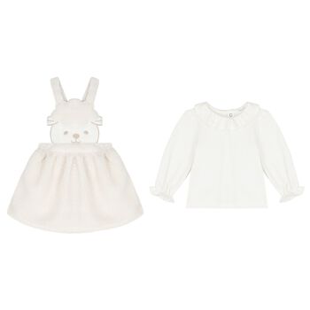 Baby Girls Ivory Sheep Skirt Set