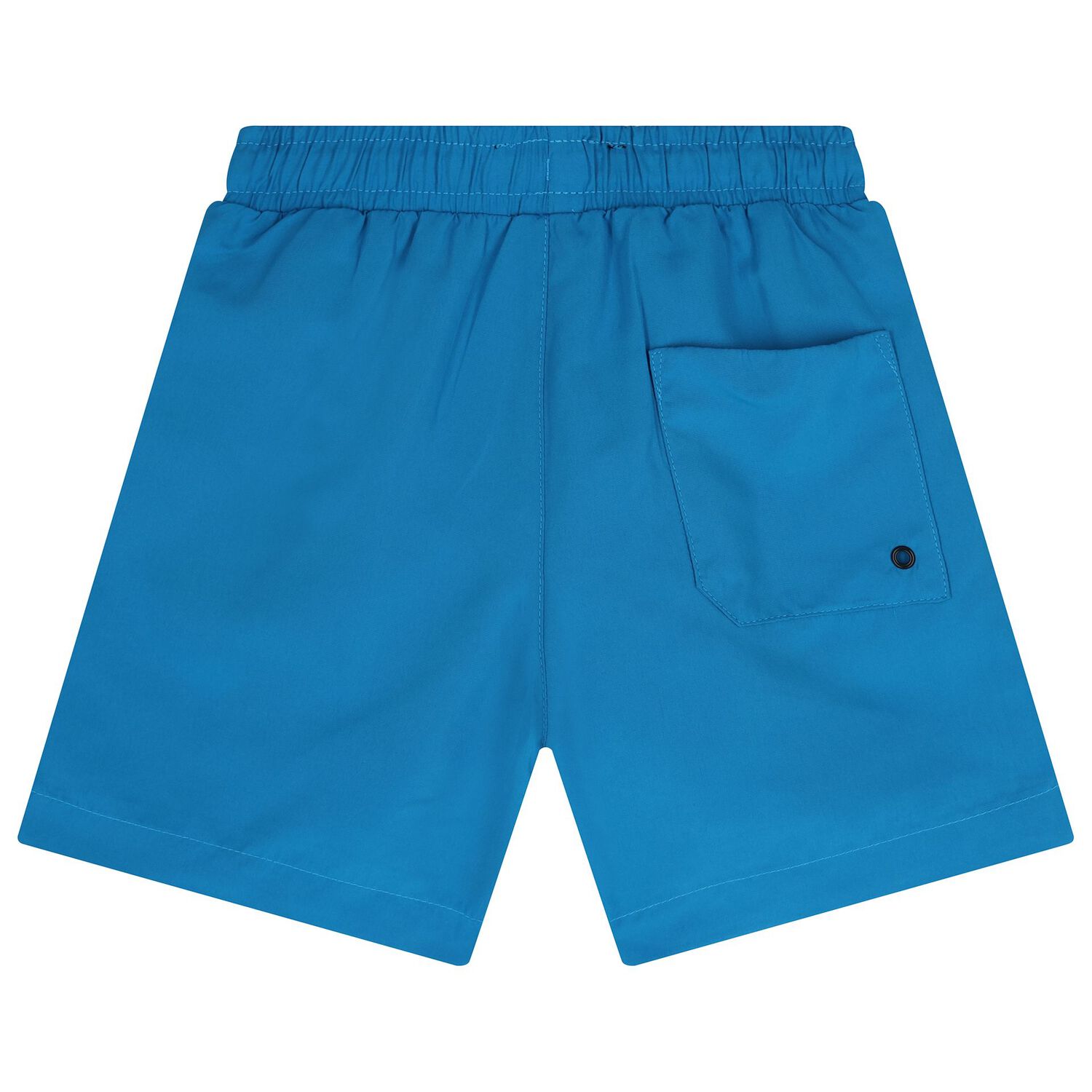Boys Mini Me Blue Logo Swim Shorts, 1, hi-res