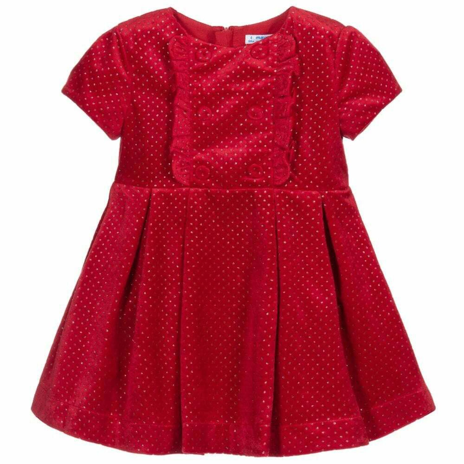 Girls Red Sparkle Dress, 1, hi-res image number null