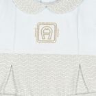 Baby Boys Blue & Gold Logo Babygrow, 1, hi-res