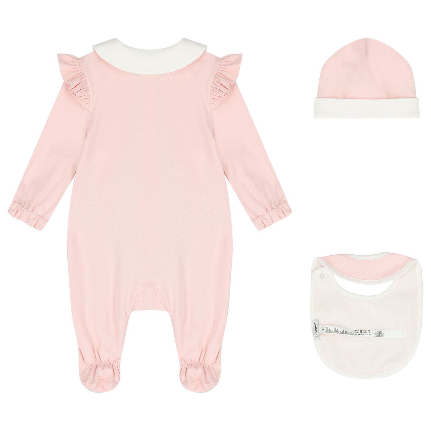 Baby Girls Pink & White Logo Babygrow Gift Set , 1, hi-res