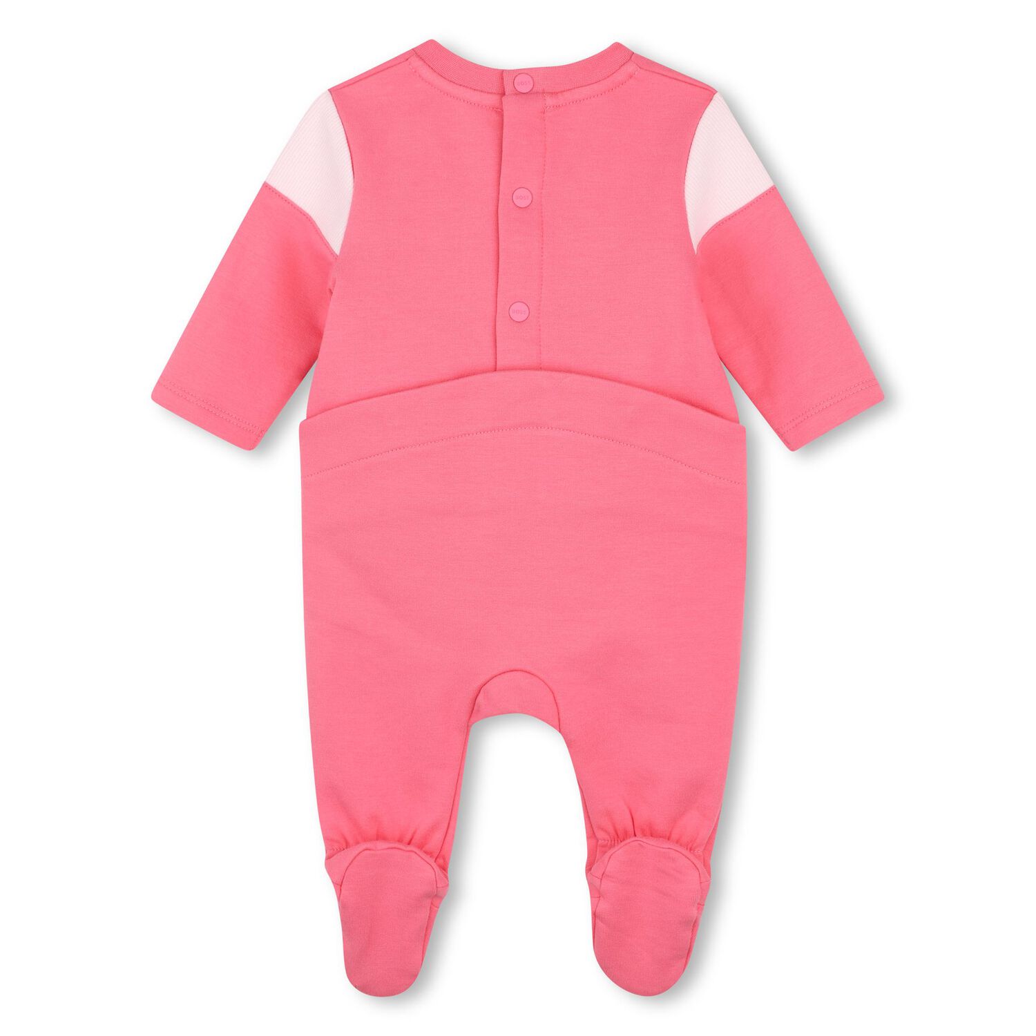 Baby Girls Pink Logo Babygrow, 1, hi-res