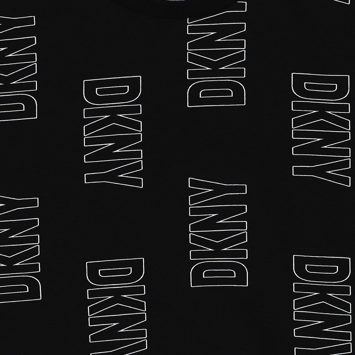 توب بنات بأكمام بالشعار باللون الاسود, 1, hi-res