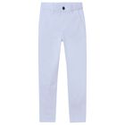 Boys White Chino Trousers, 3, hi-res