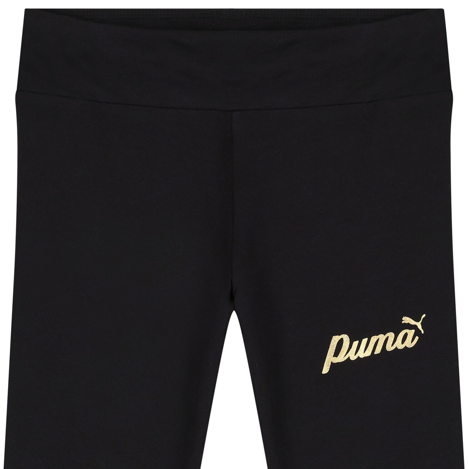 Girls Black Logo Leggings, 1, hi-res