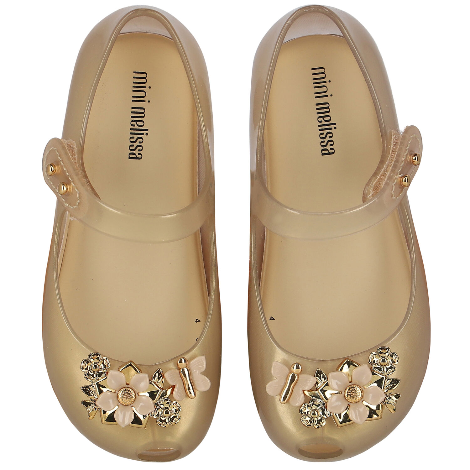 Younger Girls Silver Flower Jelly Shoes, 3, hi-res image number null