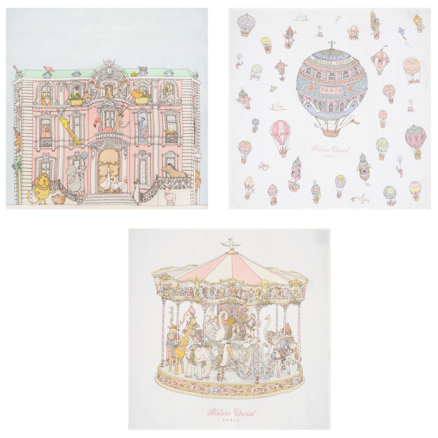 طقم هدايا سجنتشر كاريه  باللون الأبيض والوردي للبنات الصغار , 1, hi-res