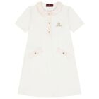 Girls Ivory Logo Dress, 1, hi-res