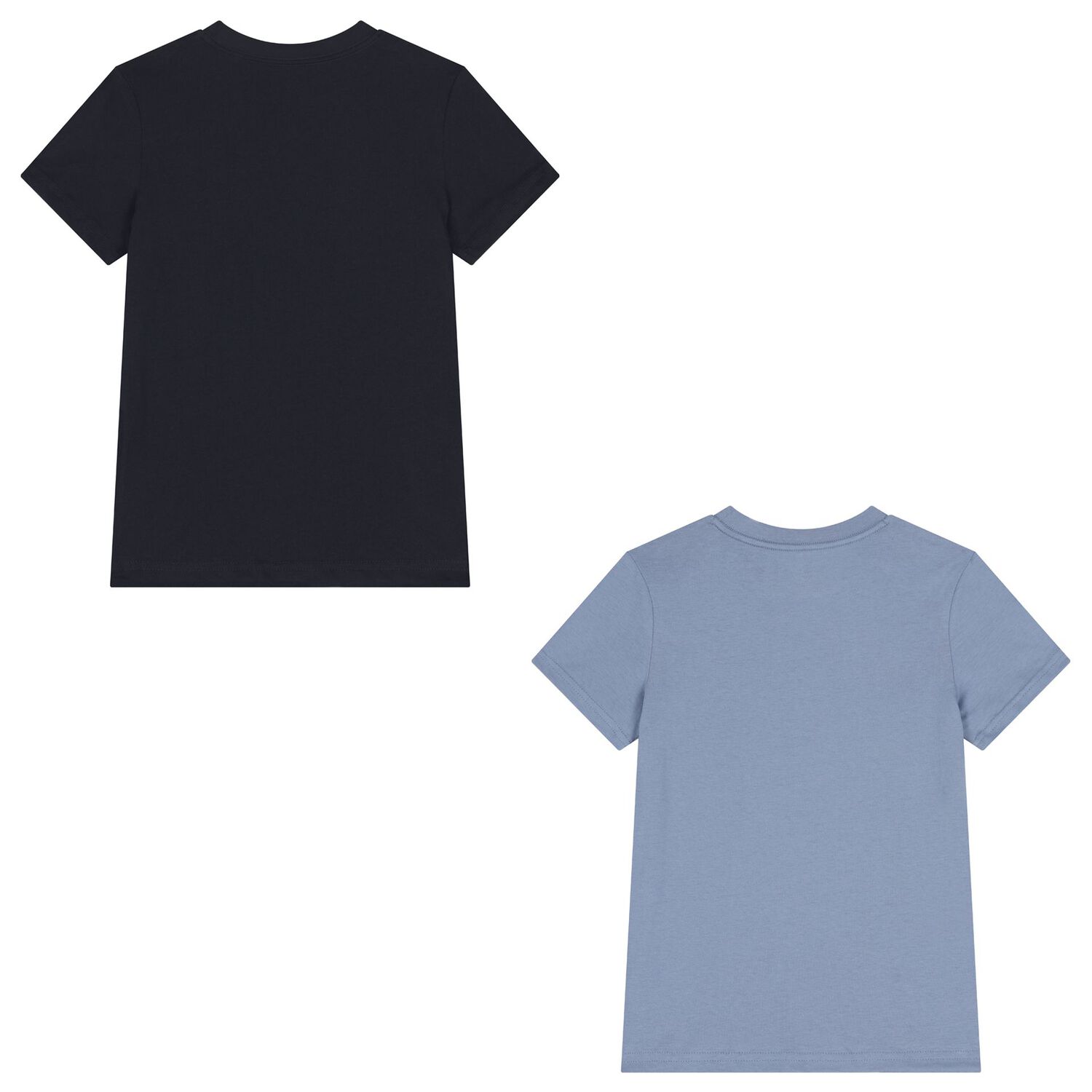 Boys Navy Blue & Blue Cotton Logo T-Shirts ( 2-Pack ), 4, hi-res