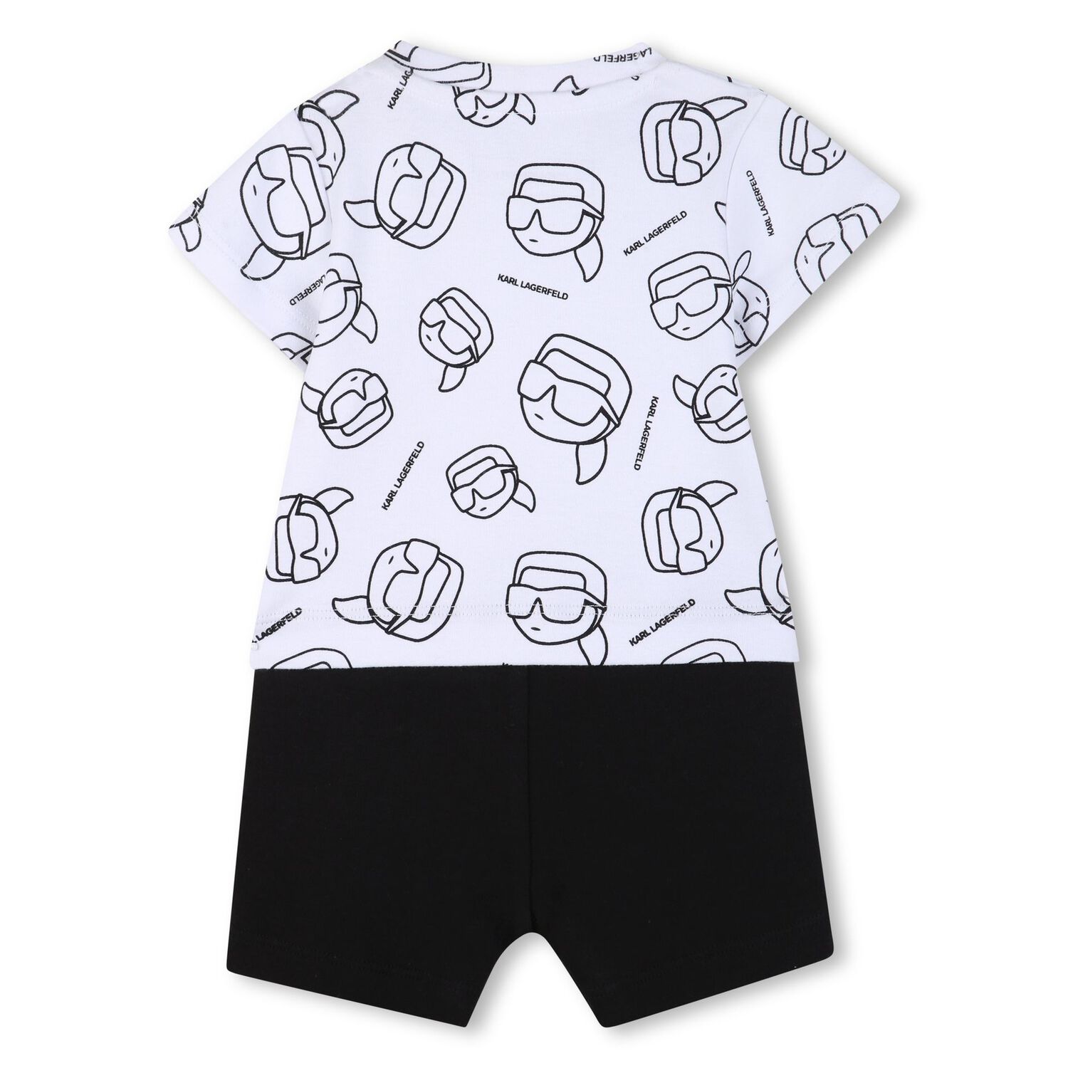 Baby Boys White & Black Ikonik Romper, 1, hi-res