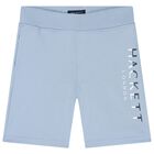 Boys Blue Logo Shorts, 1, hi-res