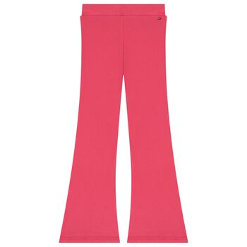 Girls Pink Logo Leggings