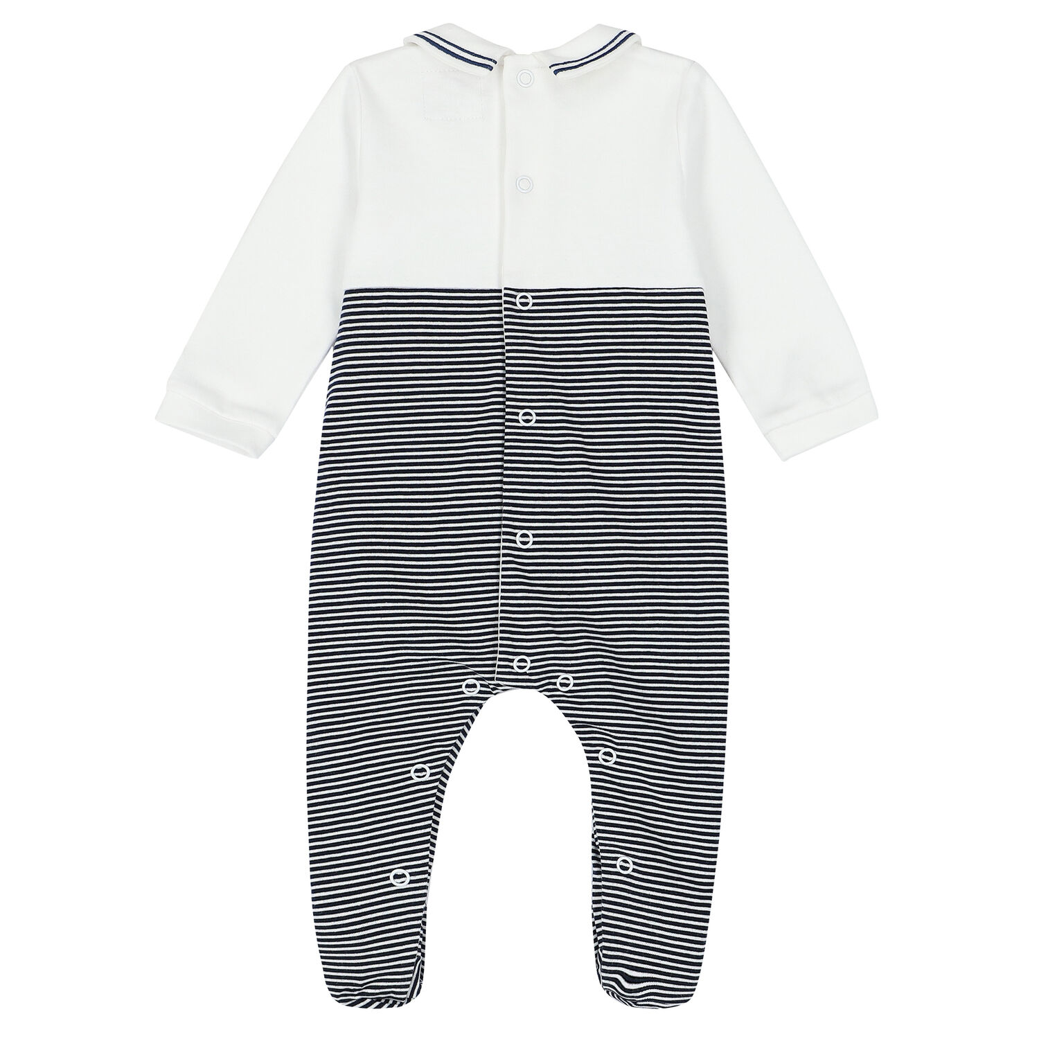 افرول مخطط باللون الأبيض والكحلي للأولاد, 1, hi-res image number null