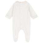Baby Girls Pink & Ivory Flower Babygrows ( 2-Pack ), 1, hi-res