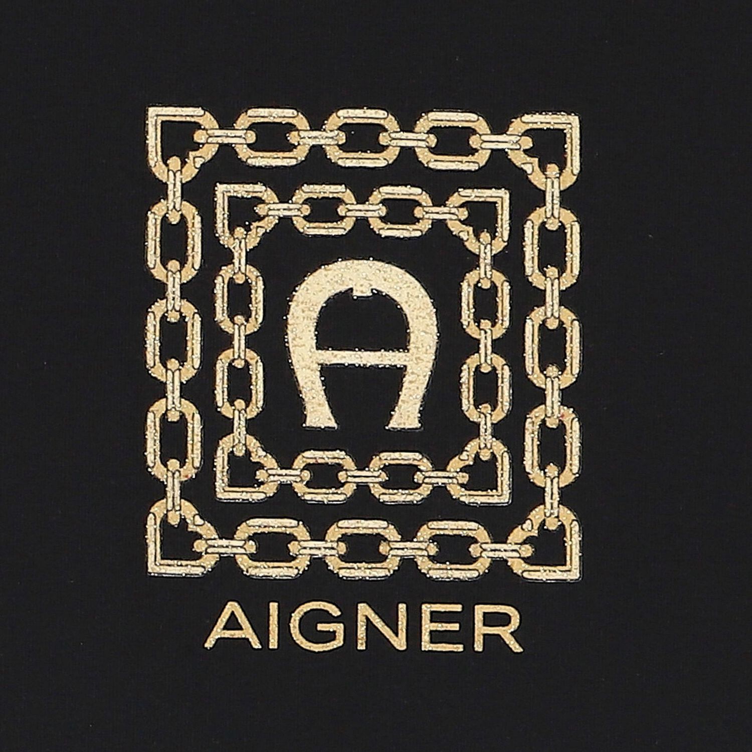 فستان بنات بالشعار باللون الأسود والذهبي, 1, hi-res