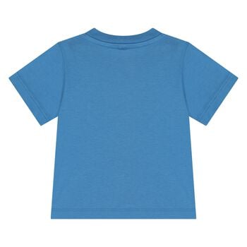 Younger Boys Blue Logo T-Shirt