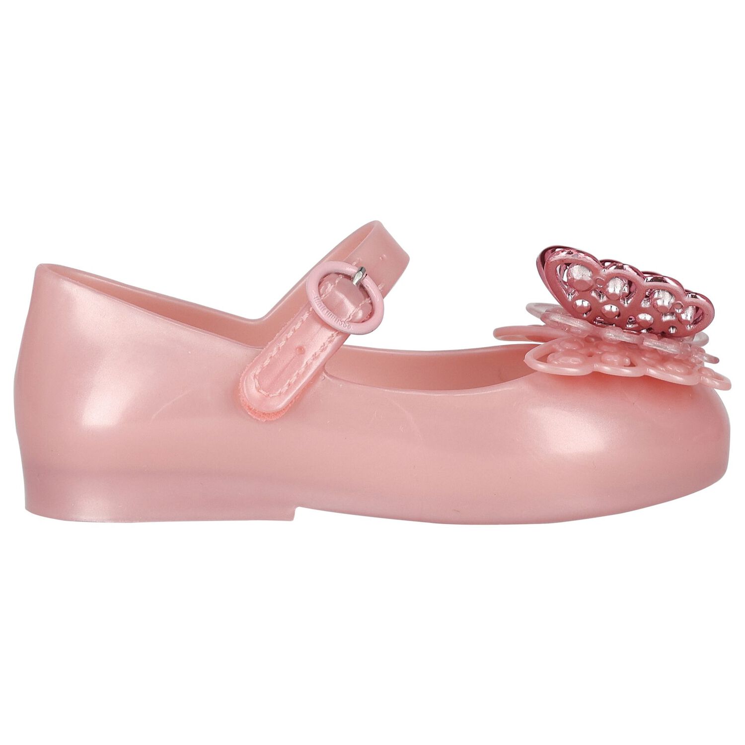 Younger Girls Pink Butterly Jelly Shoes, 2, hi-res image number null