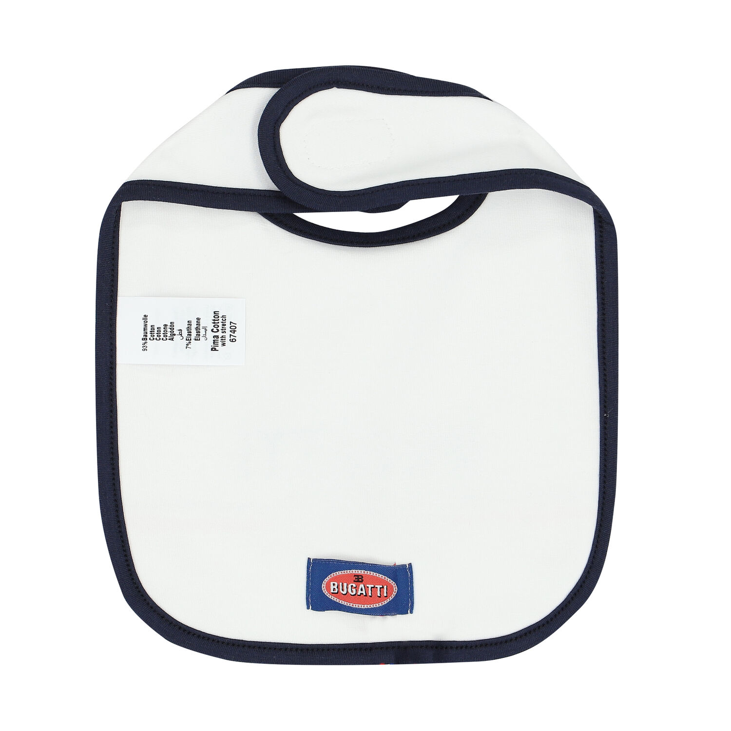 Baby Boys White Logo Bib, 1, hi-res
