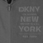 Boys Grey Logo Hooded Zip Up Top, 1, hi-res