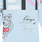 توب بأكمام بالشعار باللون الكحلي للبنات, 1, hi-res