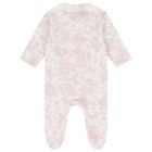Baby Girls Pink & Ivory Toile De Jouy Babygrow Gift Set, 2, hi-res