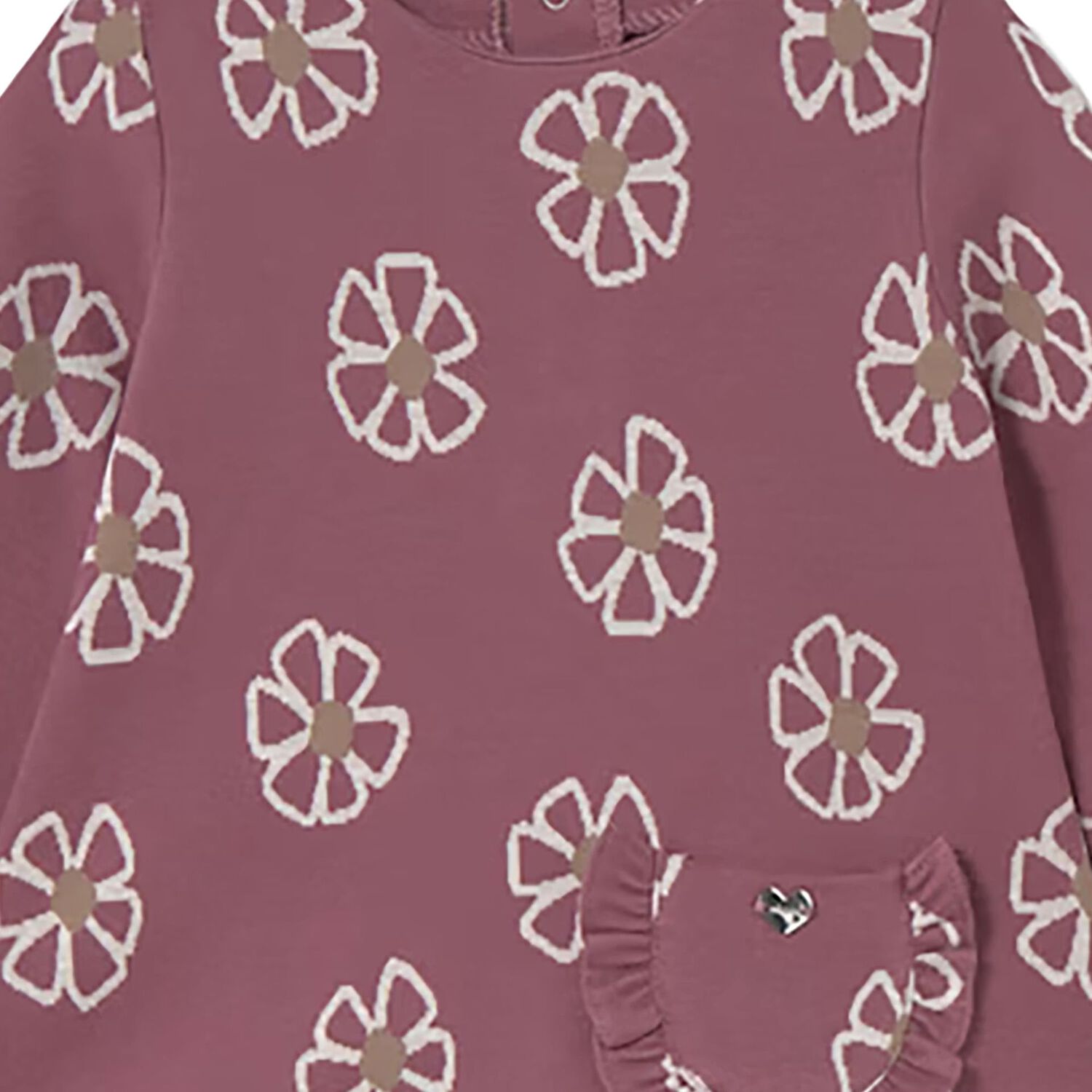 Younger Girls Pink Floral Dress, 2, hi-res