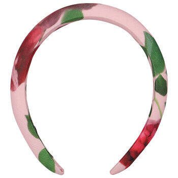 Girls Pink Floral Hairband