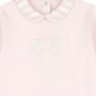 Baby Girls Pink Logo Babygrow, 1, hi-res